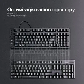 Фото: Клавіатура HyperX Eve 1800 USB Black (B7JE0AA) № 6 | KTC