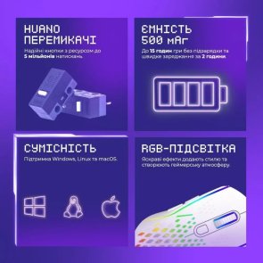 Миша Proove Gaming Buzz Wireless White (WMBU00022402)