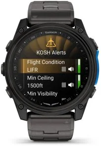 Фото: Смарт годинник Garmin D2 Mach 2 - 51 mm Carbon Gray DLC Titanium with Vented Titanium Bracelet (010-02905-31) № 5 | KTC