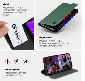 Фото: Чохол ArmorStandart for Realme C85 4G - OneFold Case Green (ARM89978) № 4 | KTC