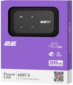 Мобільний роутер 2E PowerLink N150 3000mAh Black (794300866717)
