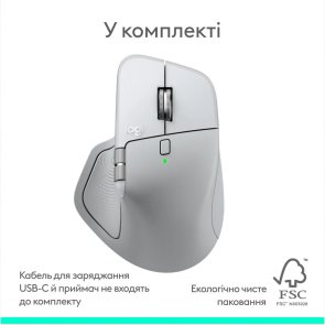 Миша Logitech MX Master 4 for Mac White Silver (910-007576)
