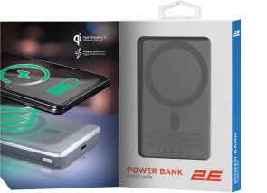 Батарея універсальна 2E Slim Wireless QI 10000mAh 20W Grey (2E-PB1011-GREY)