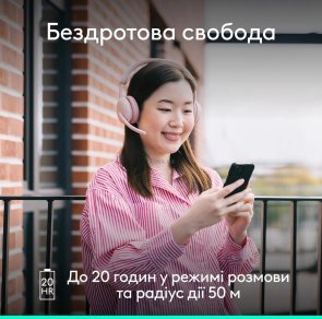 Гарнітура Logitech Zone Wireless 2 ES Rose (981-001510)