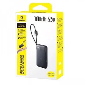 Фото: Батарея універсальна Baseus EnerFill FC11 10000mAh 22.5W Cosmic Black with Built-in Cables Lightning / Type-C (E0027R04) № 4 | KTC