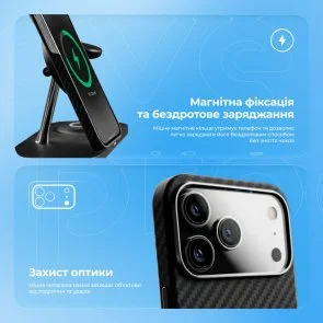 Фото: Чохол Proove for iPhone 16 Pro Max - Carbon Slim with Magnetic Ring Sunflare (PCCSIP16PM58) № 4 | KTC
