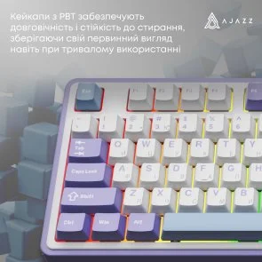 Фото: Клавіатура Ajazz AK980 V2 Maillard Switch WL/BT/USB White (AK980-V2-M-PWB) № 12 | KTC
