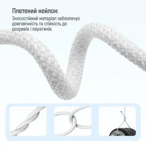 Фото: Кабель ColorWay CBPDCL068 Type-C / Lightning 3A 27W 2m Grey (CW-CBPDCL068-GR) № 12 | KTC