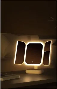 Фото: Дзеркало для макіяжу з підсвіткою Xiaomi DOCO Folding Mirror Standart Edition Pink (FD001) № 6 | KTC