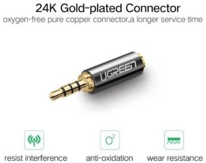 Перехідник UGREEN Jack 3.5mm M / Jack 3.5mm F Black (UGR-20502)