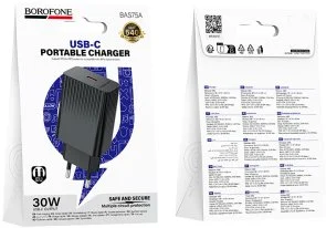 Фото: Зарядний пристрій BOROFONE BAS75A Source PD 30W Black (6941991122811) № 3 | KTC