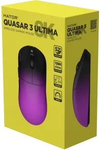Фото: Миша Hator Quasar 3 Ultima 8K Wireless/BT Black/Violet (HTM760) № 6 | KTC