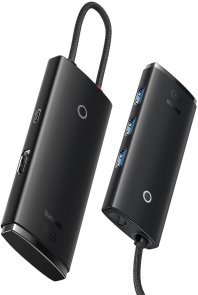 Хаб USB Type-C Baseus Lite Series 5-Port, 3xUSB/Type-C/HDMI, Black