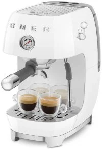 Фото: Ріжкова кавоварка Smeg Style Aesthetic White Glossy Finishing (ECF03WHEU) № 12 | KTC