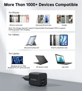 Фото: Зарядний пристрій Choetech PD5012 30W Black (PD5012-EU-BK) № 6 | KTC