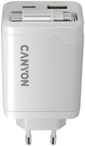 Зарядний пристрій Canyon OnCharge 65RC GaN 65W White (CNS-CURC65ACW)