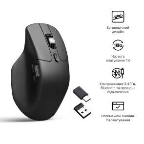 Фото: Миша Keychron M6S PixArt PAW3311 Black (M6S-A72) № 6 | KTC