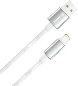 Фото: Кабель ColorWay zinc alloy braided 3A AM / Lightning 1m White (CW-CBUL098-WT) № 2 | KTC