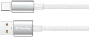 Кабель ColorWay CBUC098 3A AM / Type-C 1m White (CW-CBUC098-WT)