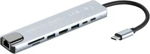 Фото: USB-хаб 2E W2681 8in1 Grey (2E-W2681) № 2 | KTC