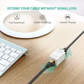Фото: Розетка-з'єднувач UGREEN NW114 Cat7 Cat6 Cat5e RJ-45 White (20311) № 2 | KTC