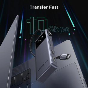 Хаб USB Type-C 2xUSB/2xUSB-C/HDMI/PD Ugreen CM888, Gray