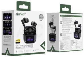 Гарнітура вакуумна Acefast W6 TWS, Black