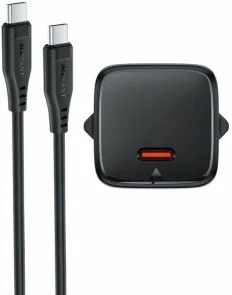 Фото: Зарядний пристрій Acefast A117 PD GAN 20W Black with Type-C/Type-C (6974316286509) № 4 | KTC