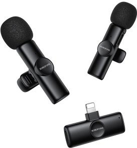 Радіосистема BOROFONE BFK16A Winner dual-mic Lightning Black (6941991126505)