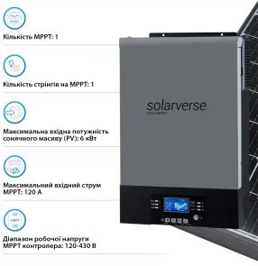 Фото: Інвертор Solarverse Ampere UPS 6000W 48V (SV6048UPSW) № 4 | KTC