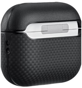  Чохол Pitaka for Airpods Pro 3Gen - Aramid Fiber Magnetic Plain Black/Grey (APM2501)