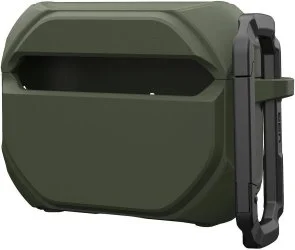 Фото: Чохол UAG for Airpods Pro 3nd Gen 2025 - Monarch with Built-in Phone Stand Olive Drab/Silver (104131117233) № 5 | KTC