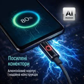 Фото: Кабель ColorWay 30W Type-C / Lightning 1m Black (CW-CBPDCL103-BK) № 9 | KTC
