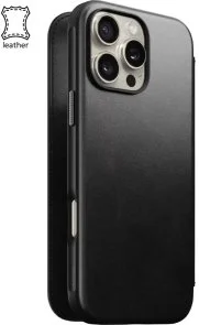 Фото: Чохол Nomad for Apple iPhone 16 Pro - Modern Leather Folio Horween Black (NM01677185) № 5 | KTC