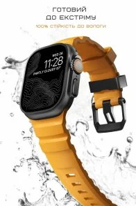 Фото: Ремінець Nomad for Apple Watch 46mm/49mm - Rocky Point Band Black Titanium Hardware Sol (NM014810858) № 9 | KTC