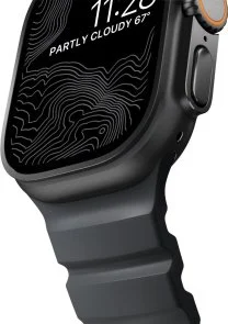 Фото: Ремінець Nomad for Apple Watch 46mm/49mm - Rocky Point Band Black Titanium Hardware Storm (NM014803858) № 6 | KTC