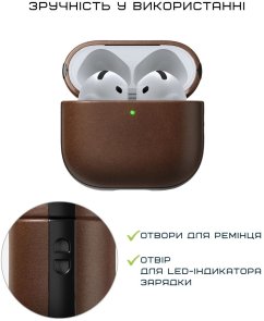  Чохол Nomad for Airpods 4 Gen - Modern Leather Brown (NM014599858)