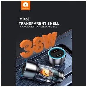 Фото: Автомобільний зарядний пристрій WUW C185 38W Transparent Black (6972573335466) № 5 | KTC