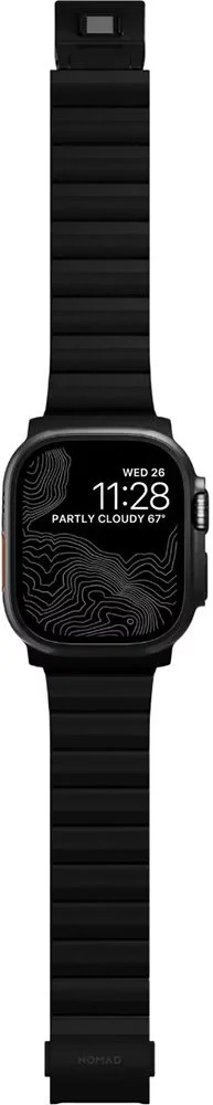 Фото: Ремінець Nomad for Apple Watch 46/49mm - Titanium V2 Black Hardware Black (NM014834858) № 10 | KTC