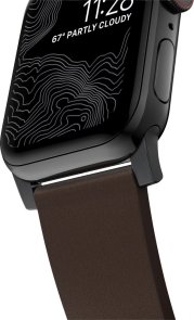 Ремінець Nomad for Apple Watch 46mm/49mm - Active Band Pro Black Hardware Classic Brown (NM1A4MBNW0)