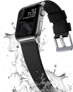 Фото: Ремінець Nomad for Apple Watch 46mm/49mm - Active Pro Silver Hardware Black (NM1A41SNW0) № 11 | KTC