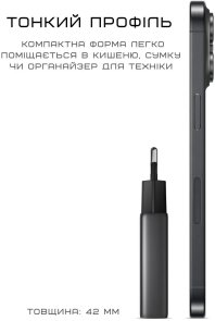 Зарядний пристрій Nomad Slim GaN 40W Carbide (NM014773858)