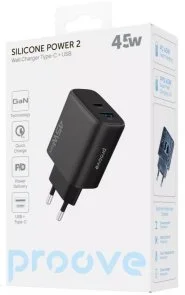 Фото: Зарядний пристрій Proove Silicone Power 2 45W Black (WCSP24110001) № 5 | KTC