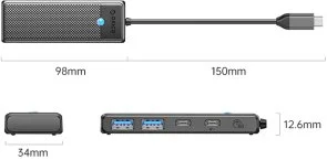 Фото: USB-хаб Orico PAPW2AC-C3 Black (PAPW2AC-C3-015-BK-EP) № 2 | KTC