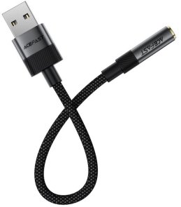 Перехідник Acefast J13 USB-A M / Jack 3.5mm F 0.15m Black (6974316285298)