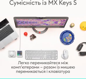 Миша Logitech MX Master 4 Performance Wireless/Bluetooth Pale Gray (910-007563)