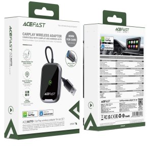 Адаптер Acefast QC1 CarPlay Wireless Adapter for Car Metal Gray (6974316285793)