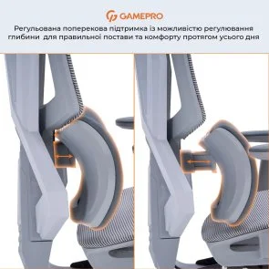 Фото: Крісло GamePro EDGE Grey (GC820MG) № 9 | KTC