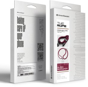 Ремінець для смартфону ArmorStandart Rope Black Burgundy with Clear Holder (ARM91365)