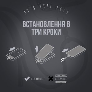 Ремінець для смартфону ArmorStandart Rope Black GlowWhite with Clear Holder (ARM86565)